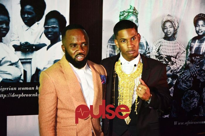 Denola and Noble Igwe at LFDW 2015