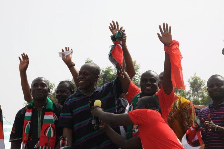 Vice President Amissah-Arthur introducing the NDC Parliamentary Candidate for the Amenfi West by-election Mr. Eric Afful (File photo)