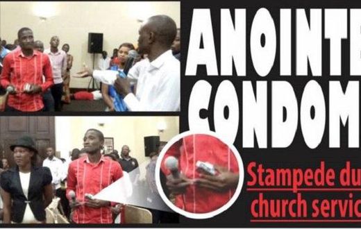 Pastor Paul Sanyangore blessing condoms
