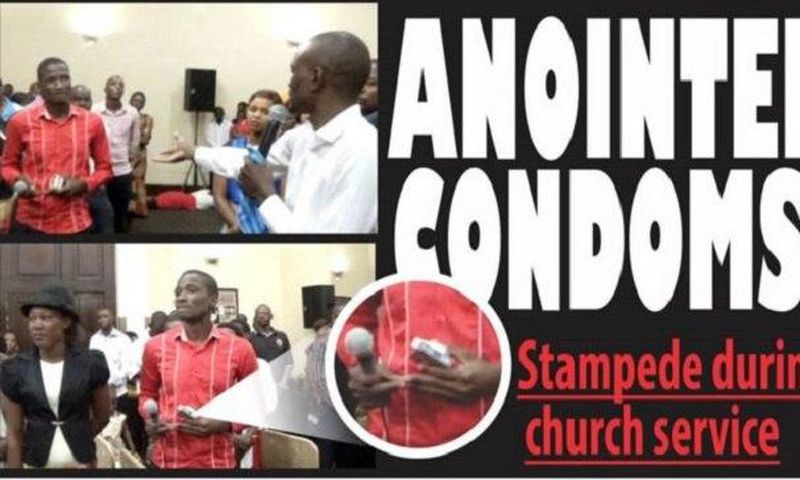 Pastor Paul Sanyangore blessing condoms
