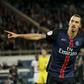 Paris St Germain's Zlatan Ibrahimovic celebrates after scoring a goal against Toulouse during their French Ligue 1 soccer match at the Parc des Princes stadium in Paris, France, November 7, 2015.