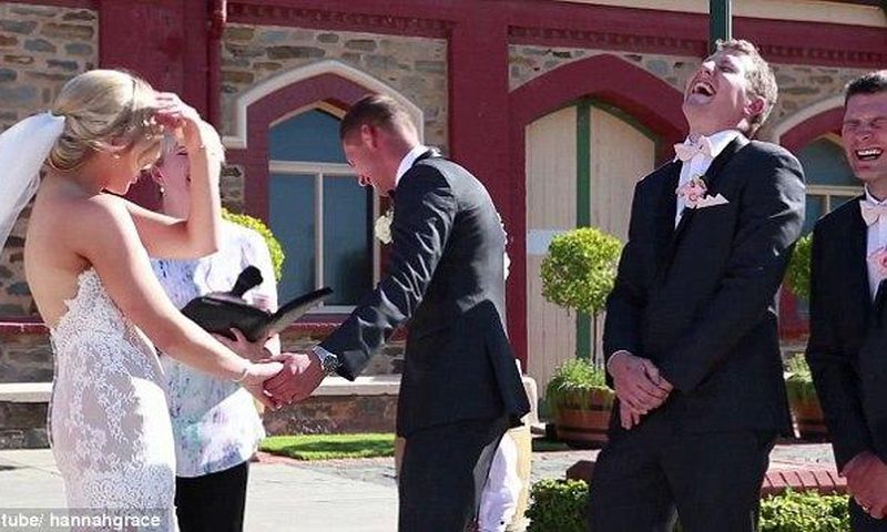 Right in the middle of saying their 'I dos', the toddler ran to the groom's side and screamed for everyone to hear "I need a poo!"