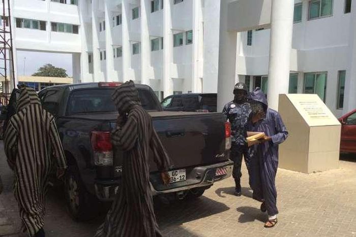 Anas Aremeyaw Anas appeared in court weeks ago with two other hooded men
