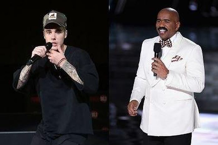 Justin Bieber reacts to Steve Harvey's Gaffe