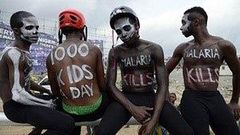 Actors warn against malaria in a campaign by the group behind Moskeeto Armor, a mosquito repellent fabric, in Lagos.