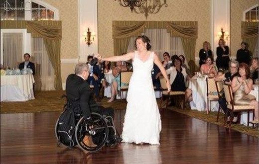 The bride had just one request after she got engaged, a father-daughter dance