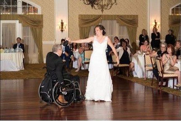 The bride had just one request after she got engaged, a father-daughter dance