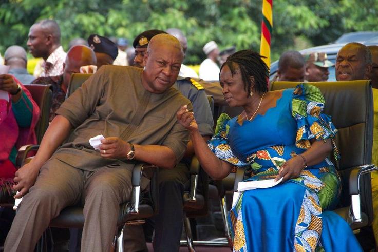 President John Mahama with Education Minister Prof. Jane Naana Opoku Agyemang (File photo)
