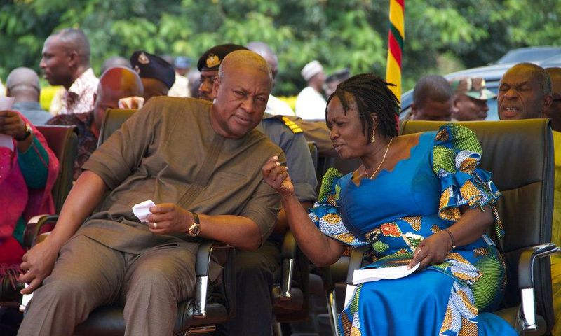President John Mahama with Education Minister Prof Jane Naana Opoku Agyemang