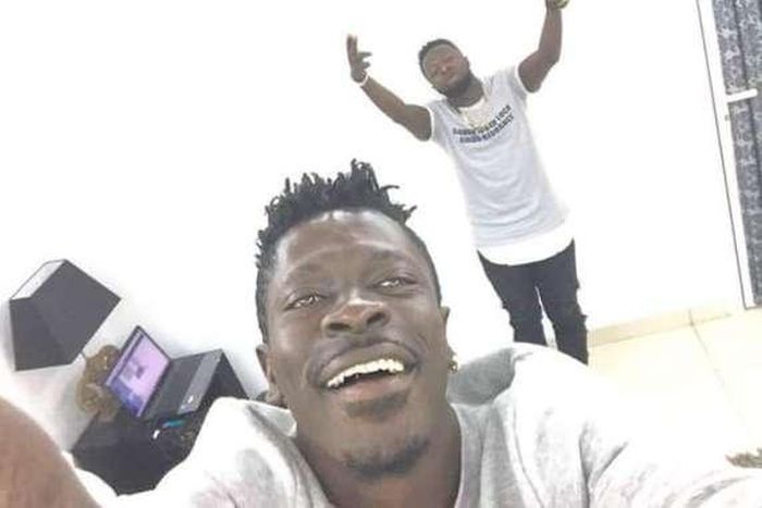 Guru and Shatta take selfie after studio session
