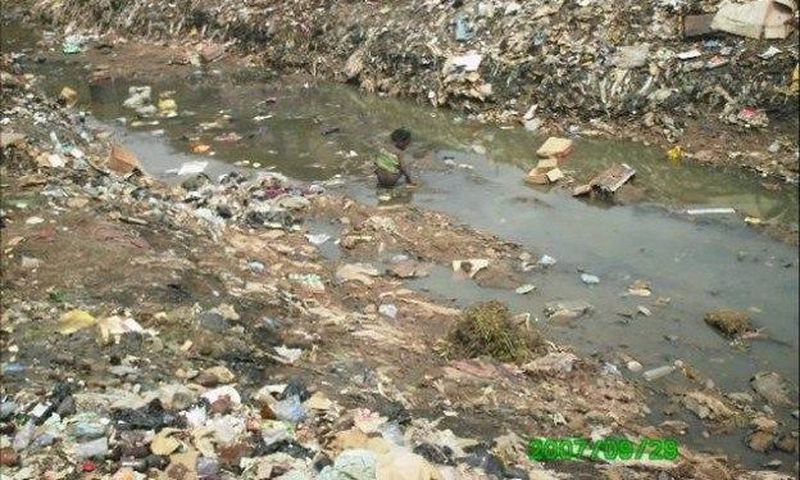 Waste lying in open without proper waste management
