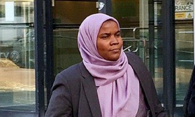 Dr Hadiza Bawa-Garba walking to the court