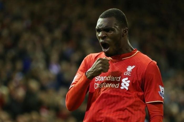Liverpool's Christian Benteke celebrates scoring their first goal Action Images via Reuters / Alex Morton Livepic