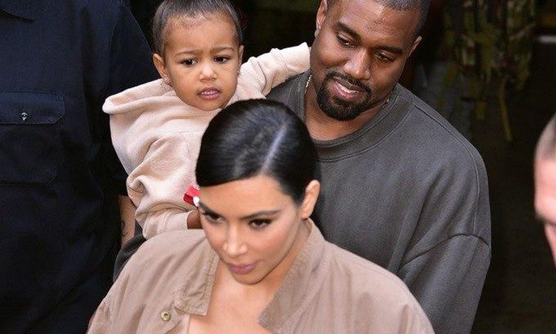 Kim Kardashian, North and Kanye WEst in Armenia