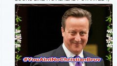 Twitter users insult David Cameron after posting Christmas message on peace and love