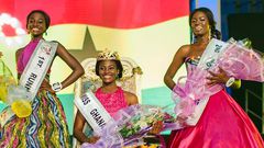 Antoinette Delali Kemavor [seated] crowned Miss Ghana 2015