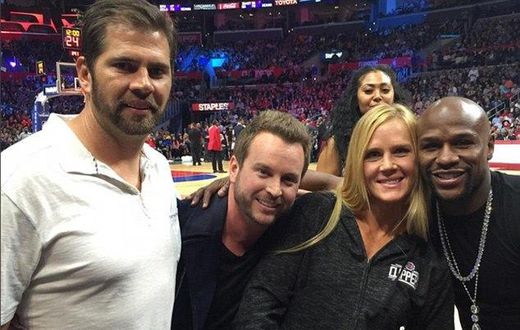 Holly Holm meets Floyd Mayweather