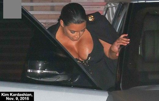 Kim Kardashian's massive cleavage steals spotlight in L.A