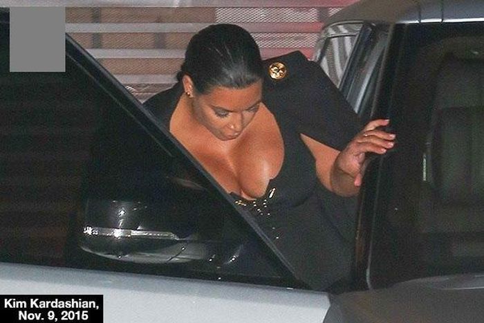 Kim Kardashian's massive cleavage steals spotlight in L.A