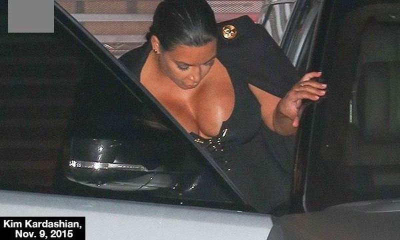 Kim Kardashian's massive cleavage steals spotlight in L.A