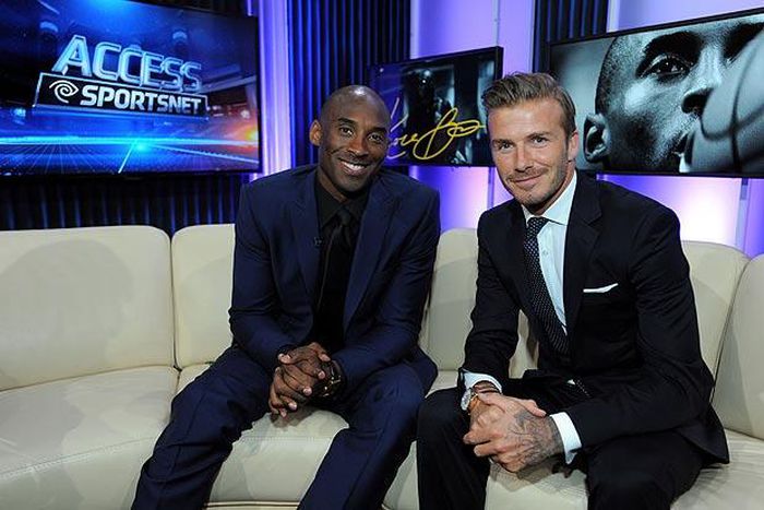 David Beckham and Kobe Bryant