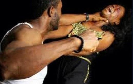 Man beating his girlfriend
