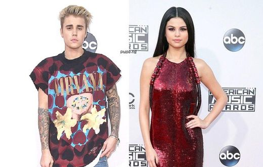 Justin Bieber, Selena Gomez at American Music Awards 2015 in L.A