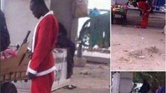 Man pictured dressed as Santa while praying under a bridge goes viral
