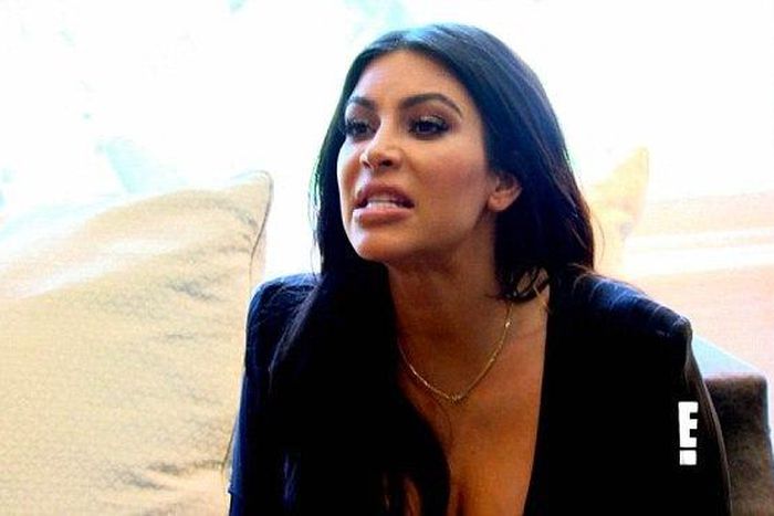 Kim Kardashian yelling at her mum, Kris Jenner.