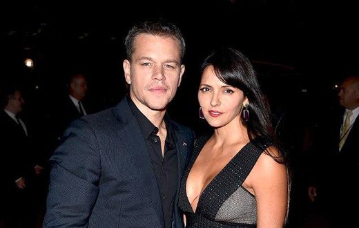 Matt Damon and  Luciana Barroso