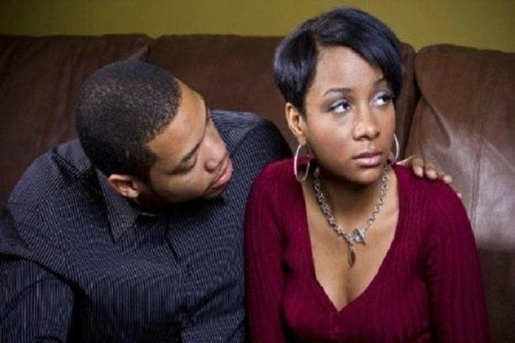 Unhappy couple