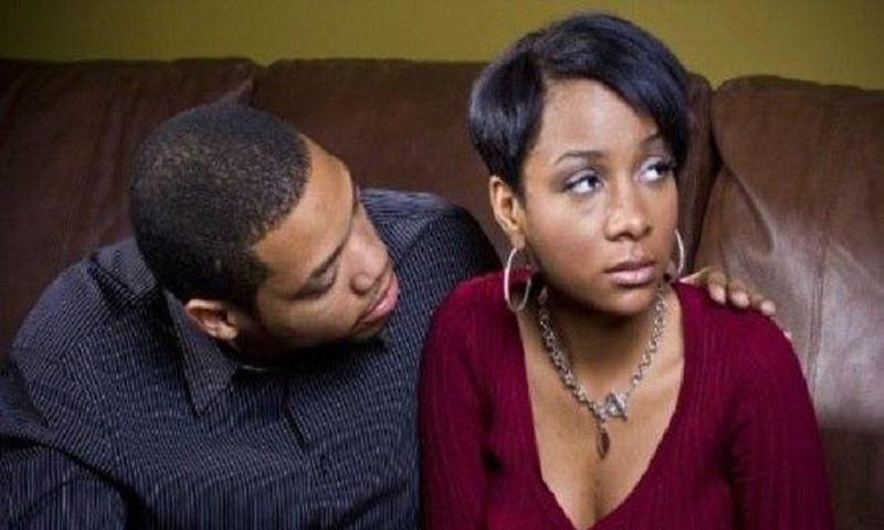 Unhappy couple