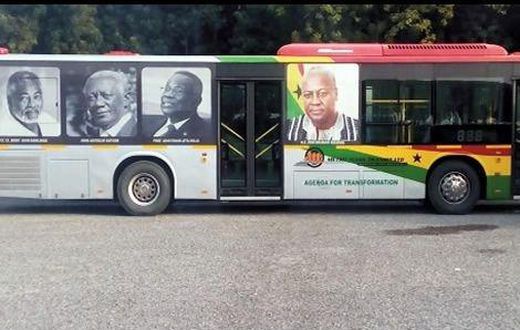 One of the branded buses