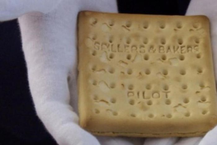 “The Spillers and Bakers ‘Pilot’ biscuit was kept as a souvenir by the Fenwick’s,” the auction house writes on its site.
