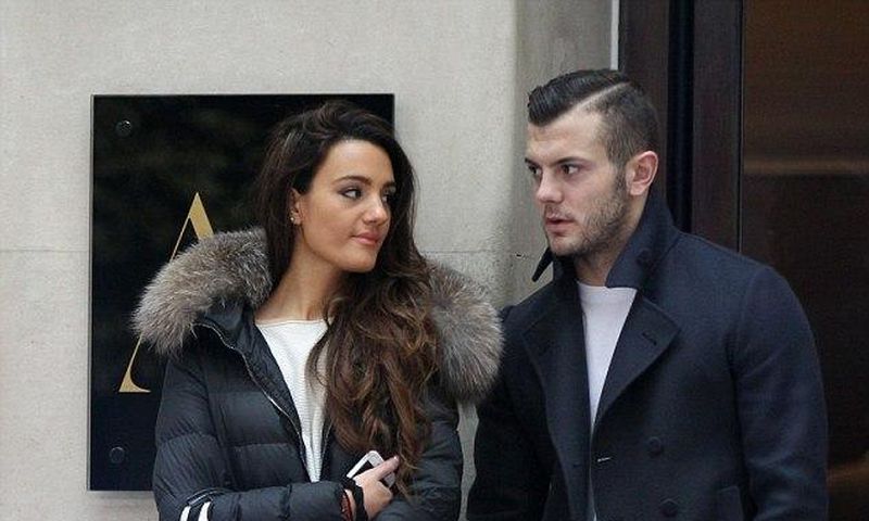 Jack Wilshere and his girlfriend, Adriana Michael