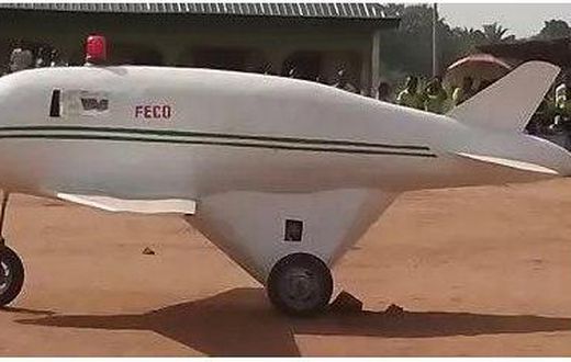 Young boy builds plane in Enugu