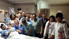 Nigerian Ebola survivor, Ada Igonoh gives birth to healthy baby girl on November 3, 2015, at the Greater El-Monte Community Hospital in California.