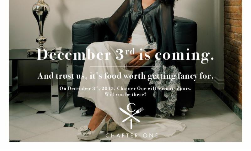 Villa Monticello launched new restaurant, Chapter One, on 3rd December last year