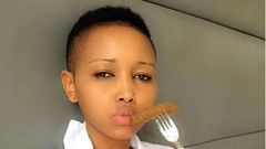 Huddah Monroe exposing her boob