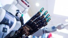 A robot is pictured at the scientists congress IROS 2015 in Hamburg, Germany October 2, 2015.