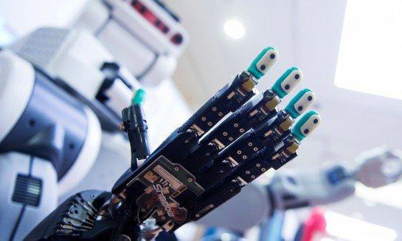 A robot is pictured at the scientists congress IROS 2015 in Hamburg, Germany October 2, 2015.