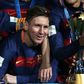 Lionel Messi celebrating Barcelona's World Club Cup win