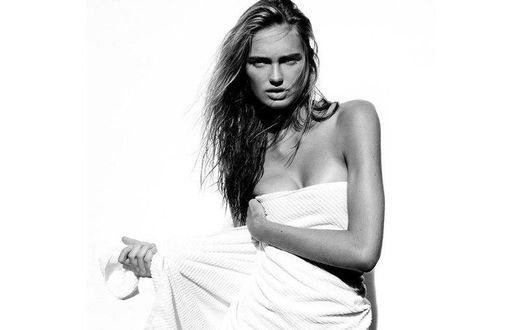Romee Strijd for Mario Testino's 'Towel Series'