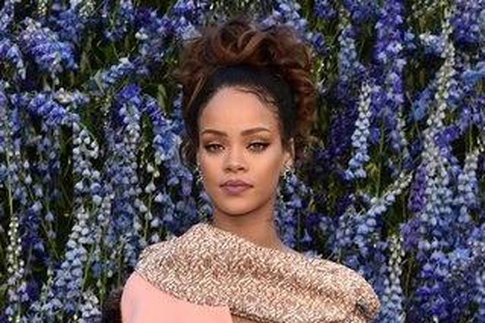 Rihanna rocking an up do