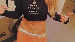 Britney Spears showed off her impressively toned tummy on Thursday