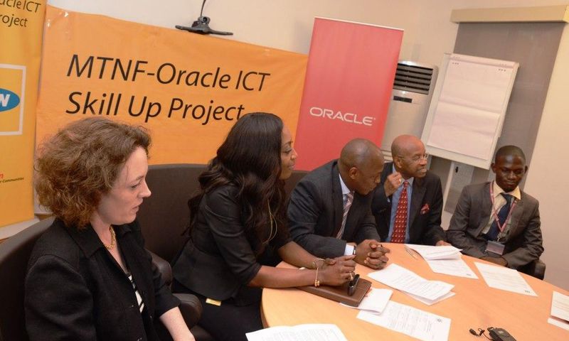 MTN and Oracle officials at the announcement of the second phase of the project