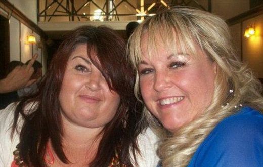 Debbie Vaughan, pictured with her friend Dawn Evans, died suddenly in her sleep