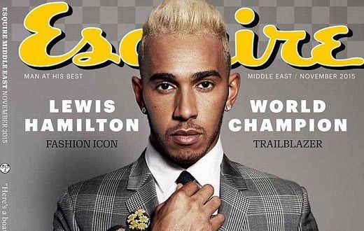 Lewis Hamilton on the cover of Esquire middle east