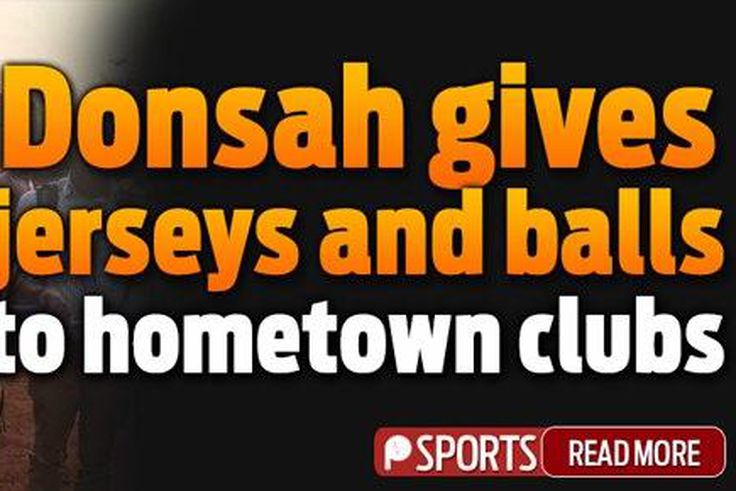 Donsah gives jerseys and balls to hometown clubs