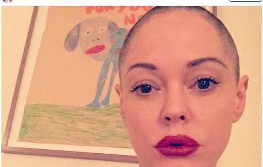 Rose McGowan goes bald